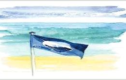 blauwe flagge